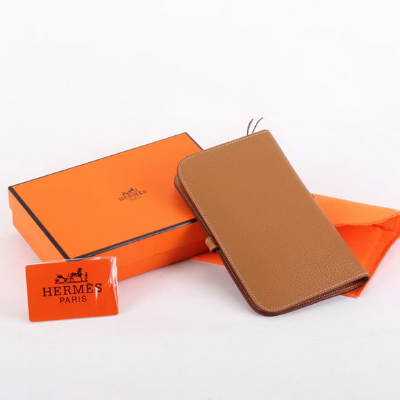 1:1 Quality Hermes Dogon Combined Wallets A508 Coffee Replica - Click Image to Close